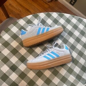 Adidas Women’s Gray and Blue VL Court bold Sneakers